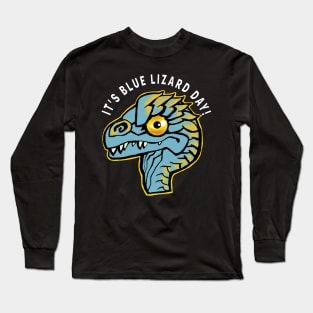 Blue lizard Long Sleeve T-Shirt